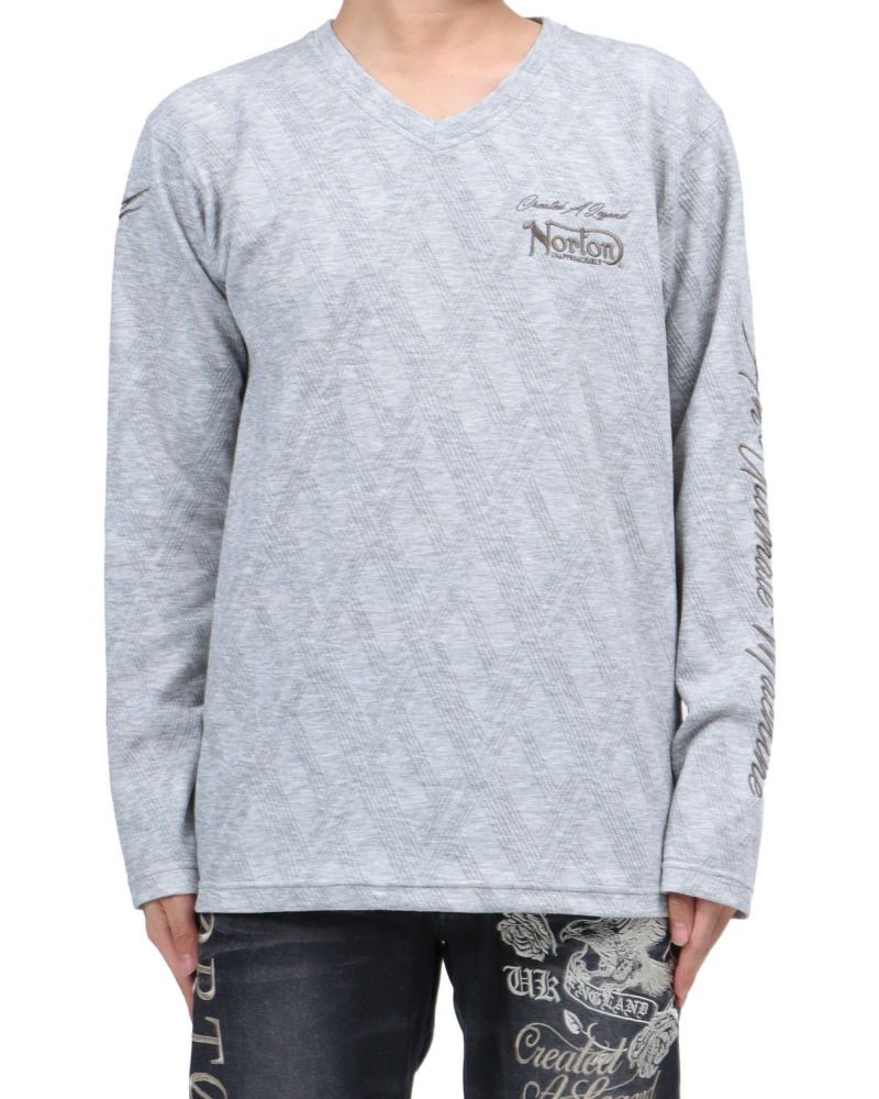 杢グレー：173cm63kg(Lサイズ着用)