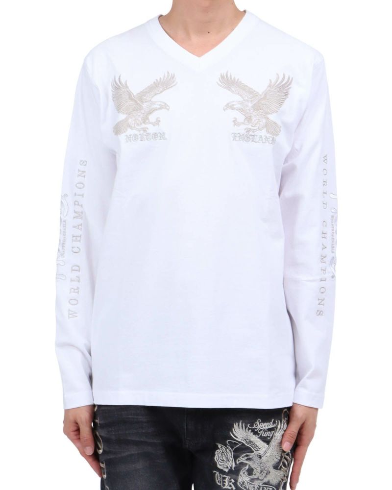 ホワイト：174cm62kg(Lサイズ着用)