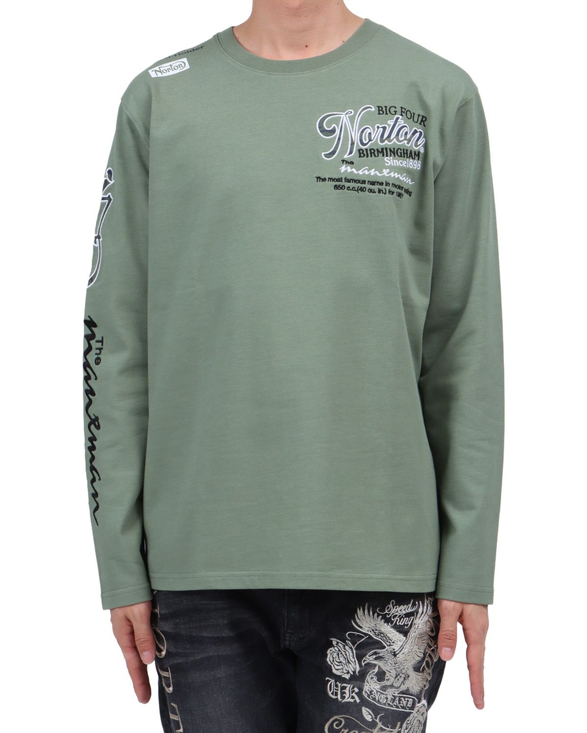 グリーングレー：174cm62kg(Lサイズ着用)