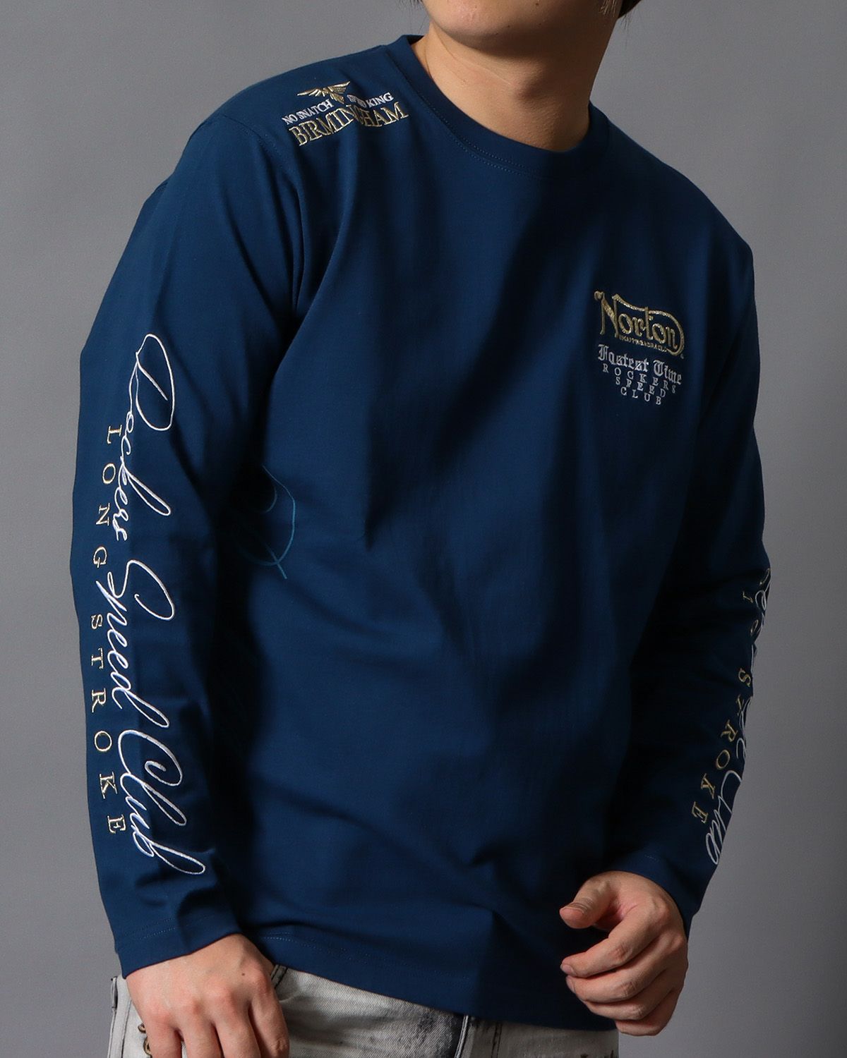 ブルー：178cm/75kg(Lサイズ着用)