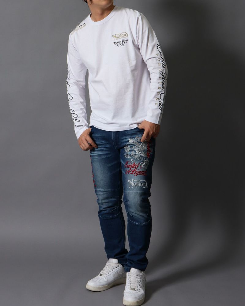 ホワイト：178cm/75kg(Lサイズ着用)