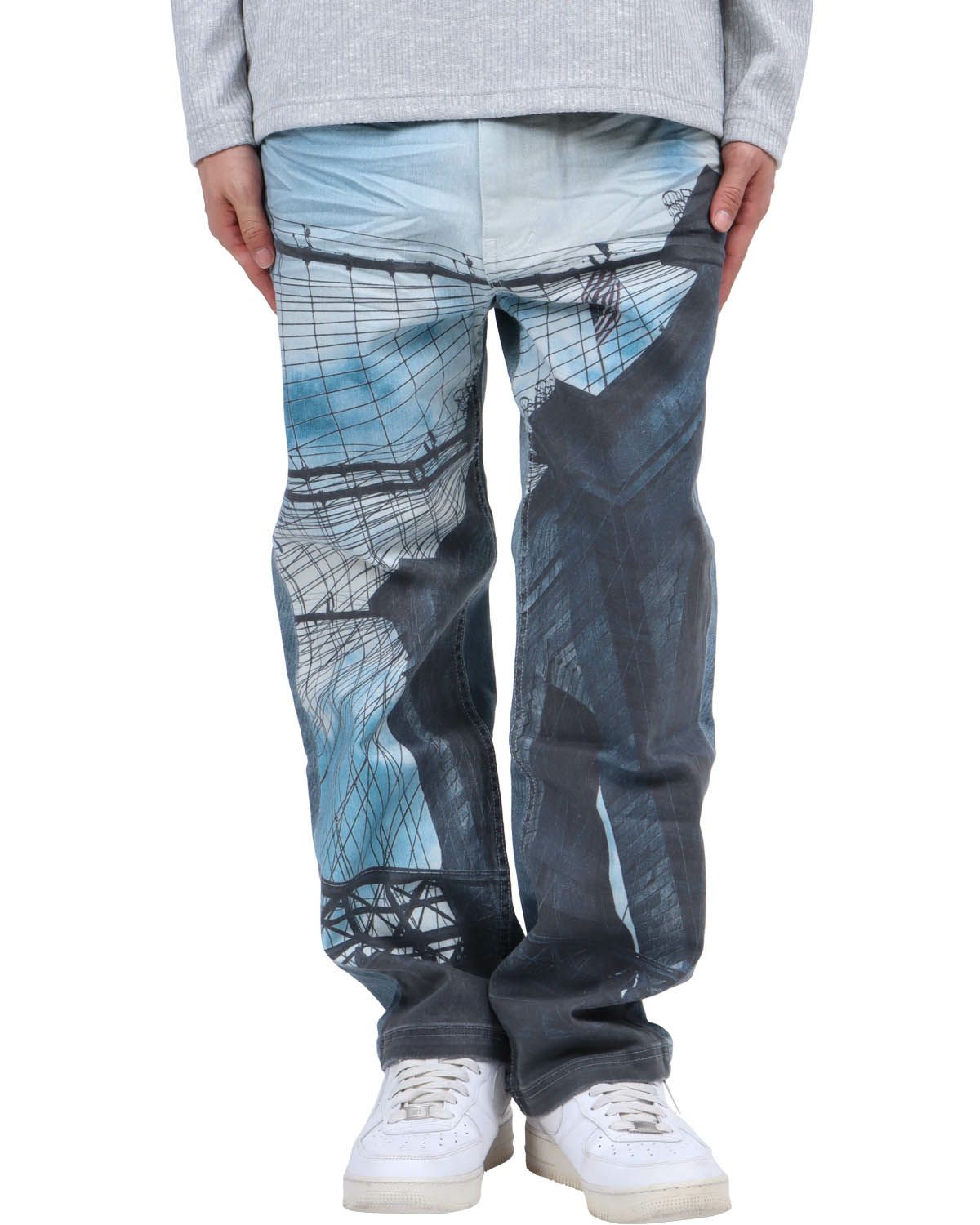 インディゴ：174cm62kg(Mサイズ着用)