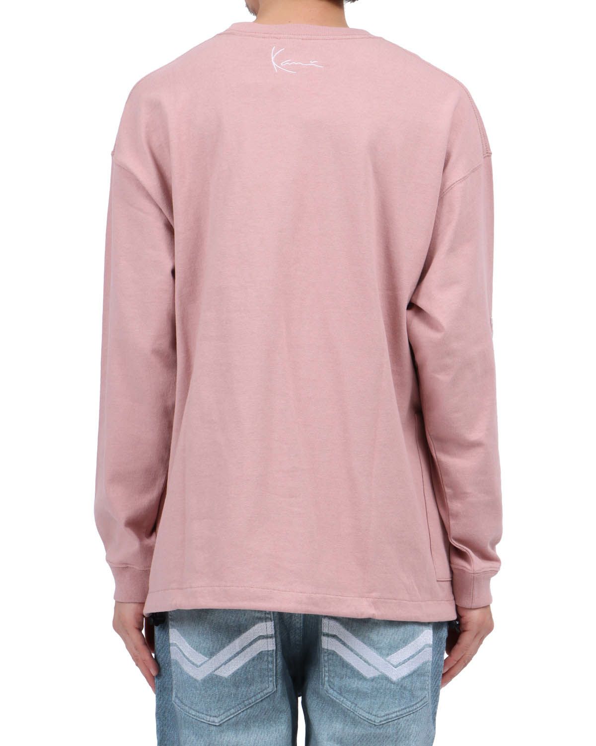 ピンク：174cm62kg(Lサイズ着用)