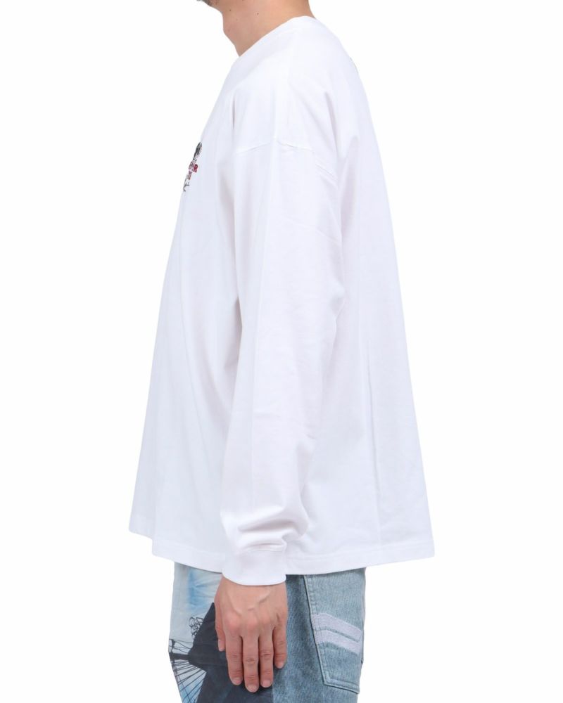 ホワイト：174cm62kg(Lサイズ着用)