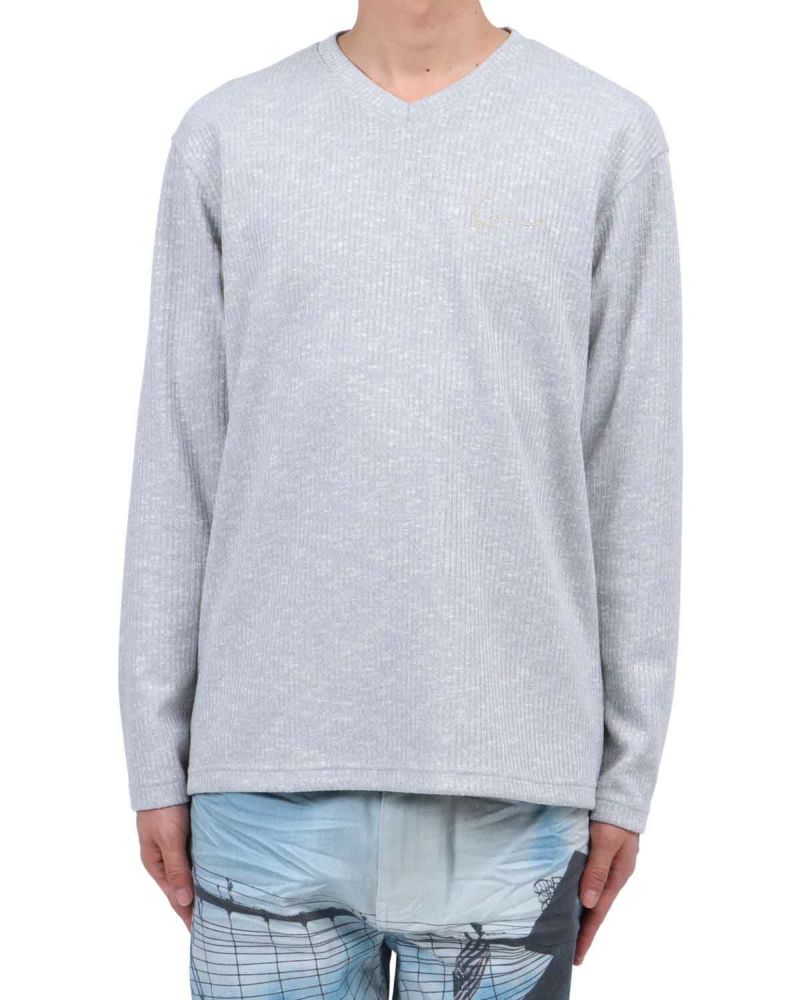 杢グレー：174cm62kg(Lサイズ着用)