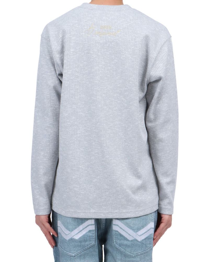 杢グレー：174cm62kg(Lサイズ着用)