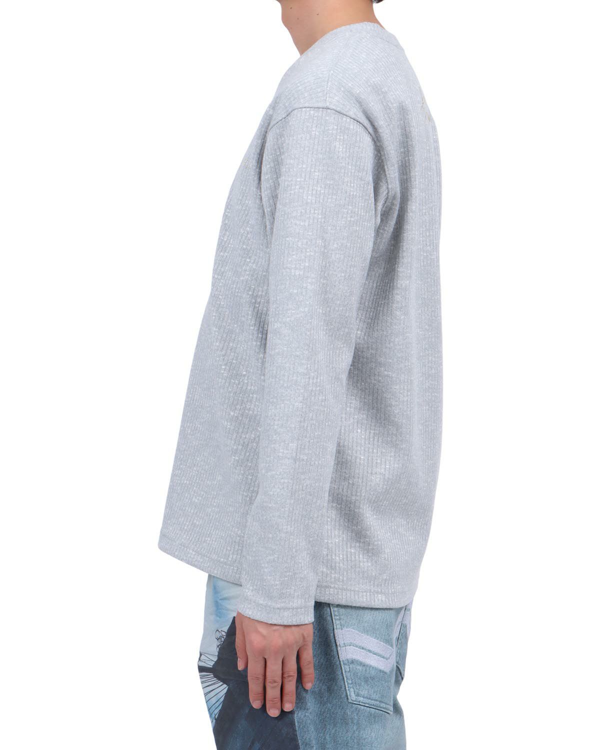 杢グレー：174cm62kg(Lサイズ着用)