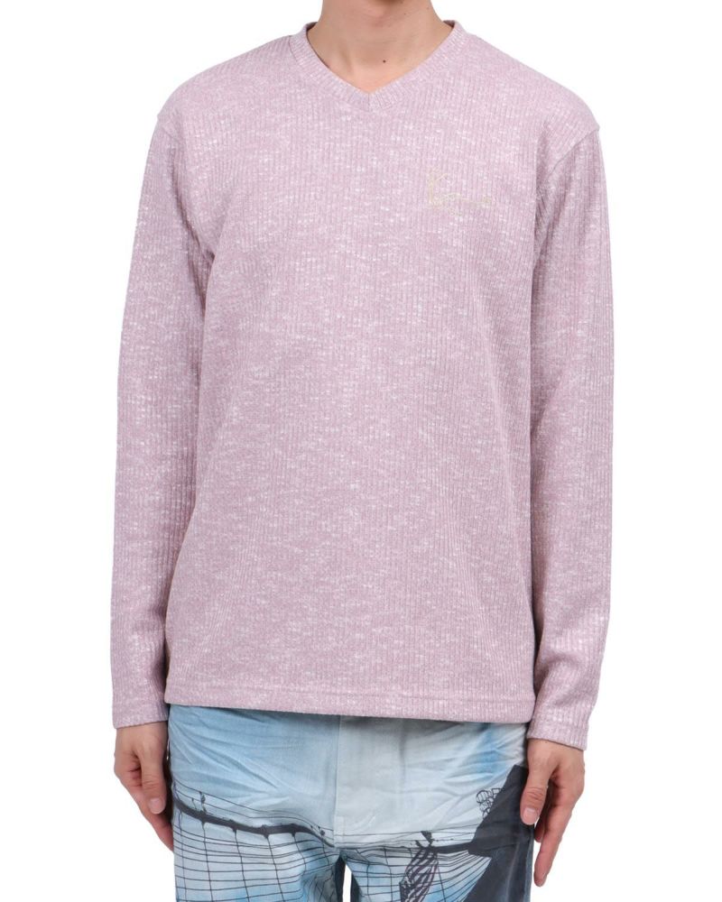 ベビーピンク：174cm62kg(Lサイズ着用)