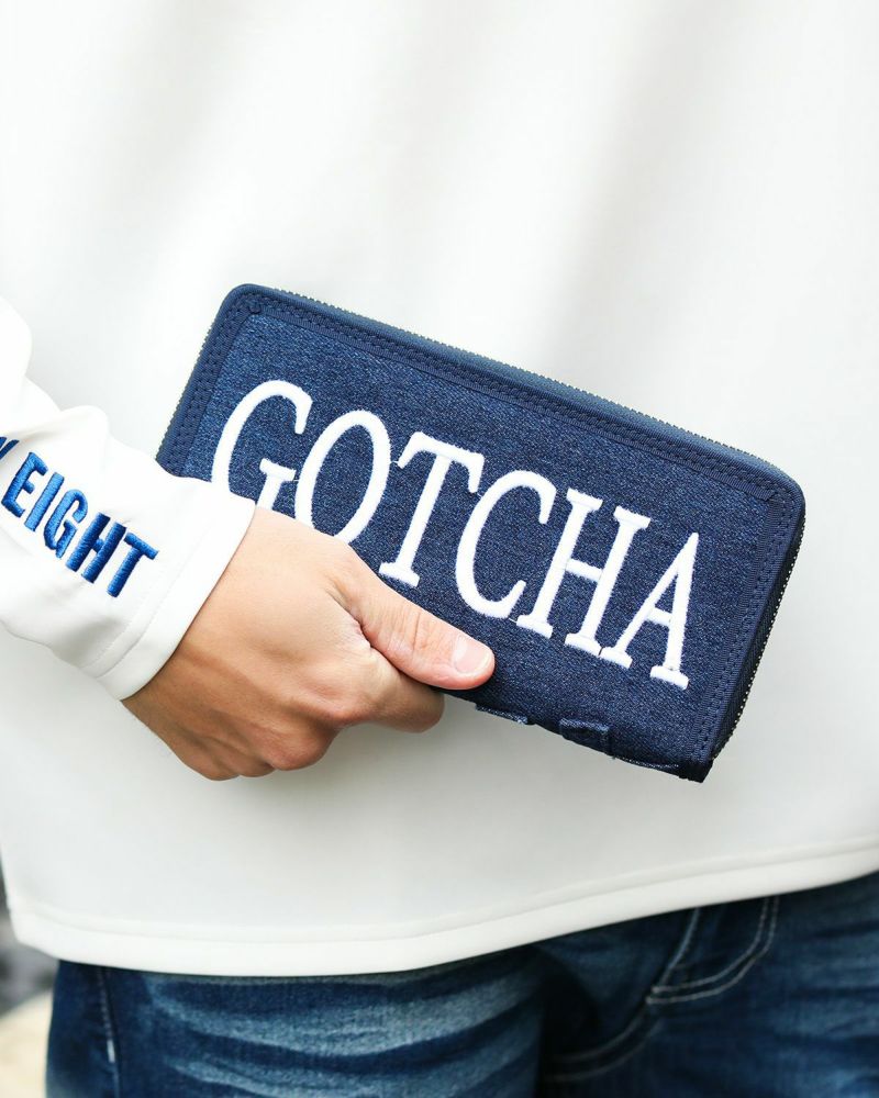 デニムパンツ ディティール ロングウォレット