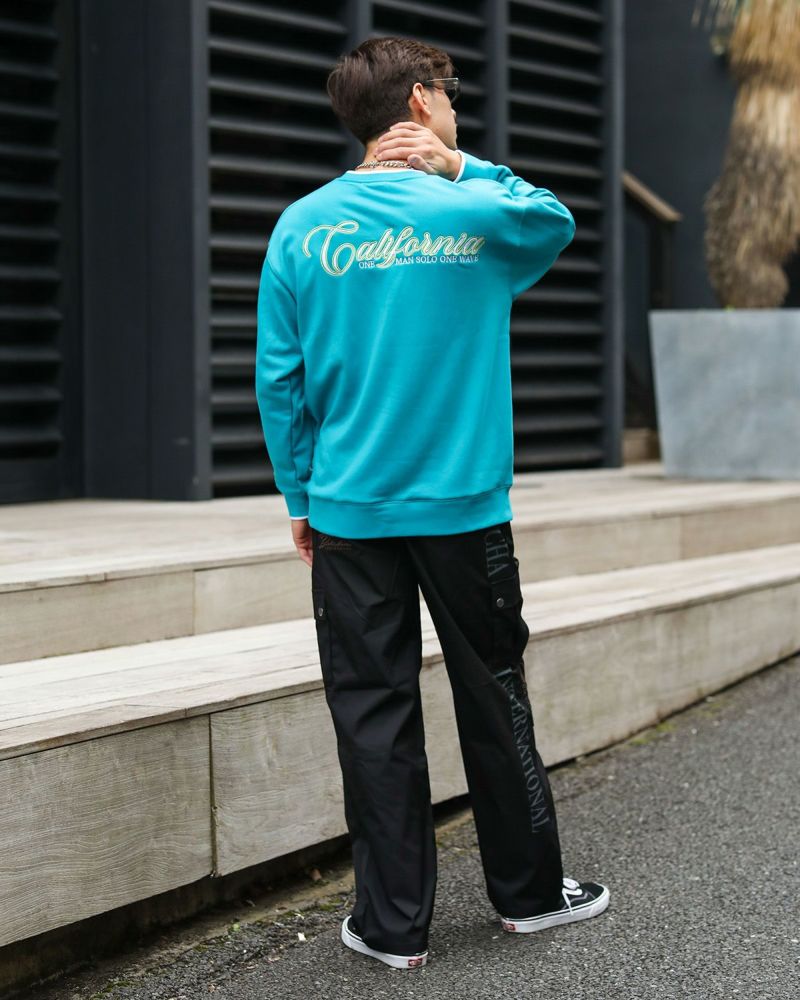 ターコイズ：180cm/70kg(Lサイズ着用)