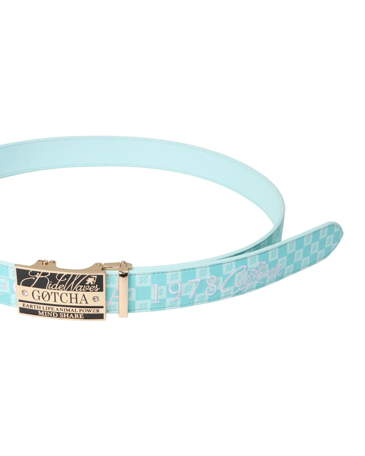 GOTCHA GOLF] シャイニー ゴールド バックル ホールレス ベルト | PEET