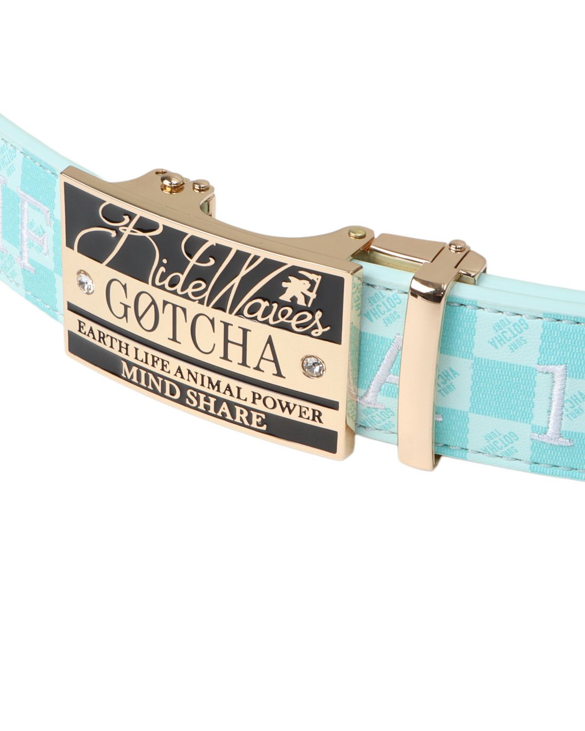 GOTCHA GOLF] シャイニー ゴールド バックル ホールレス ベルト | PEET