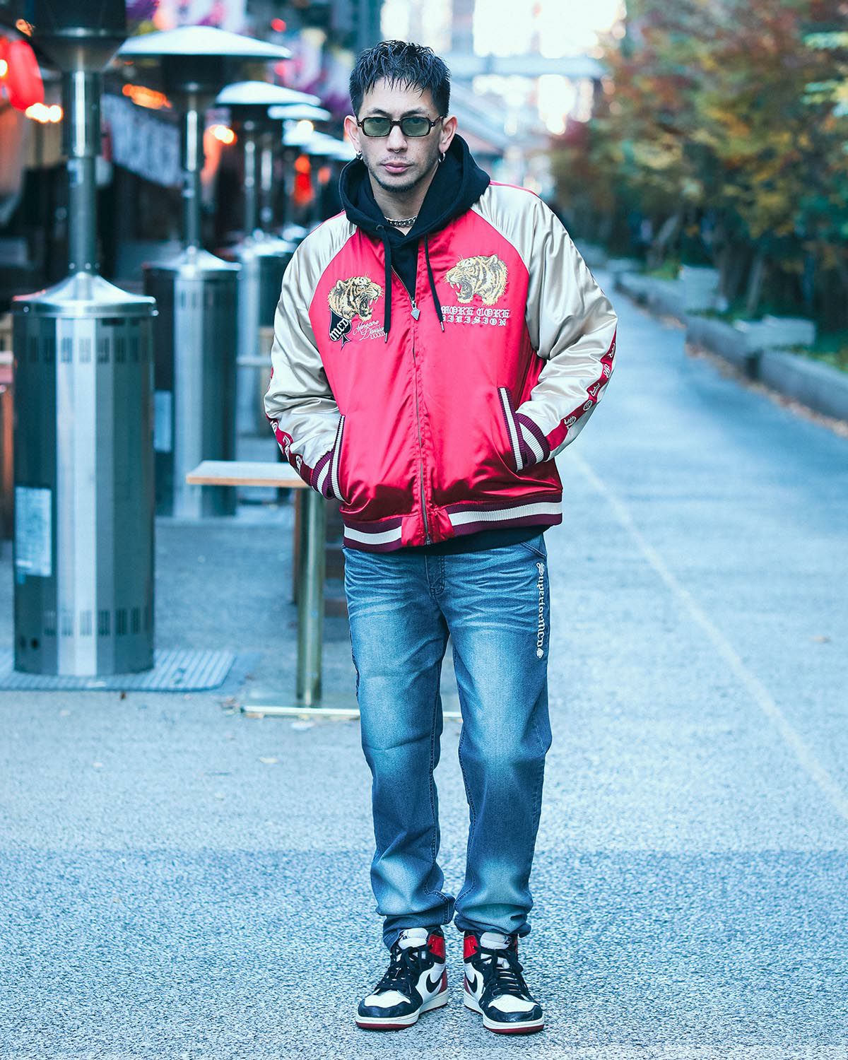 ワイン:183cm(XLサイズ着用)