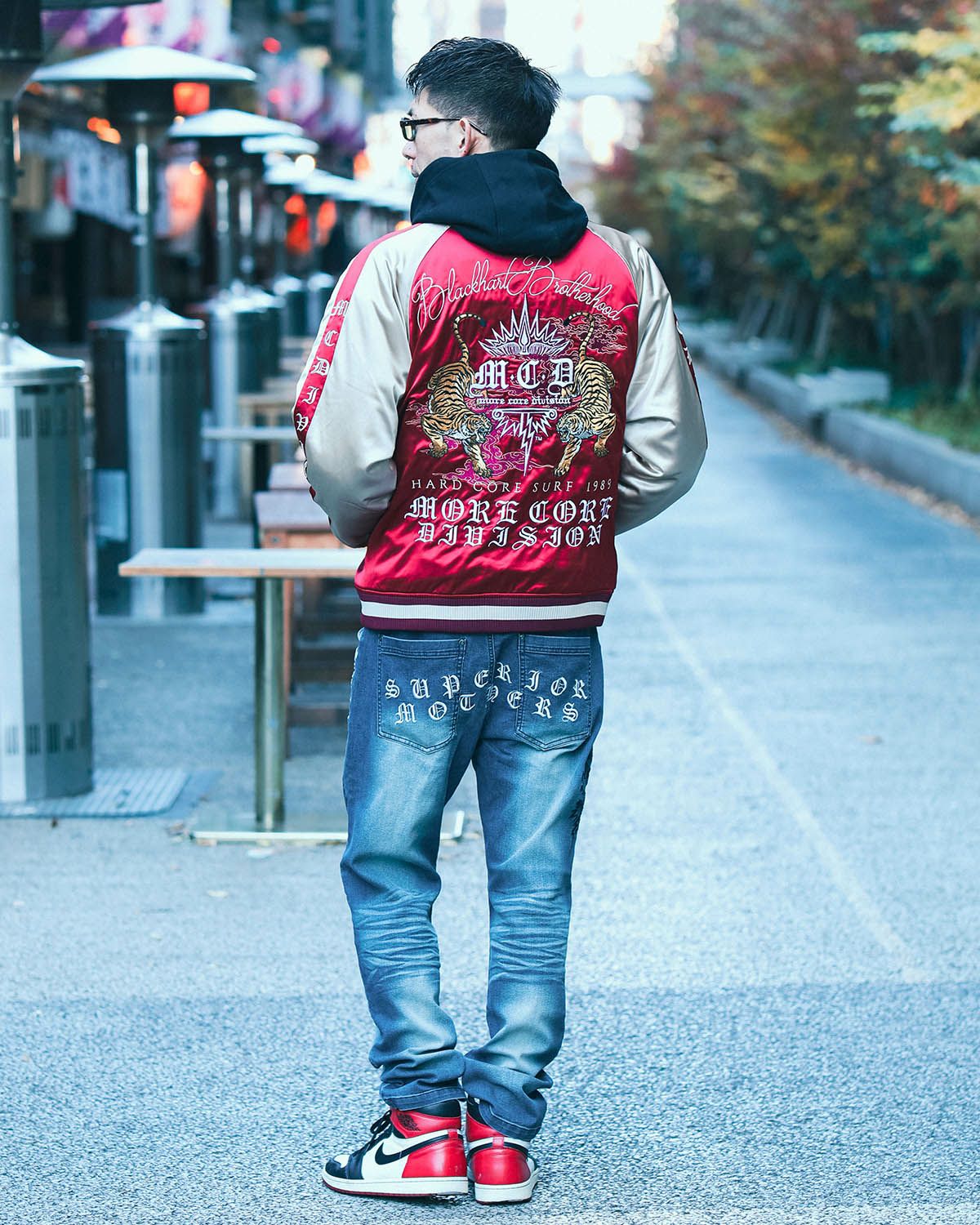 ワイン:183cm(XLサイズ着用)