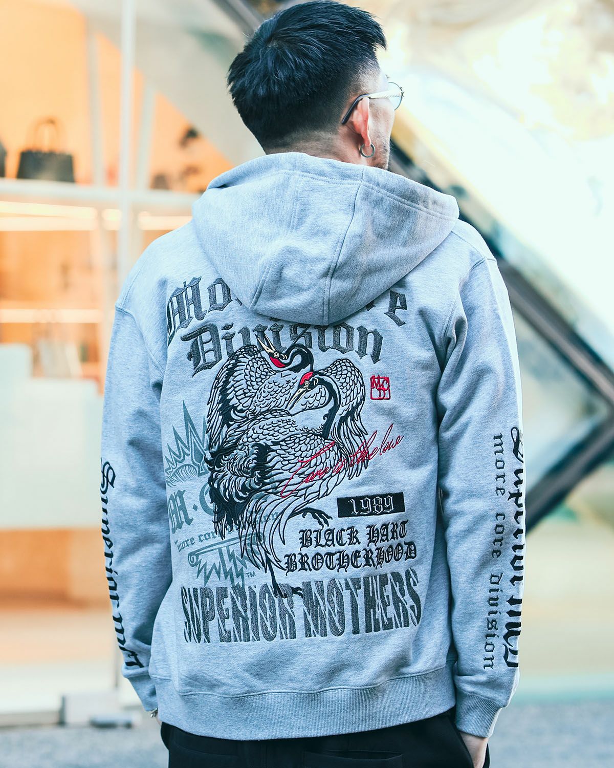 杢グレー:183cm(Lサイズ着用)