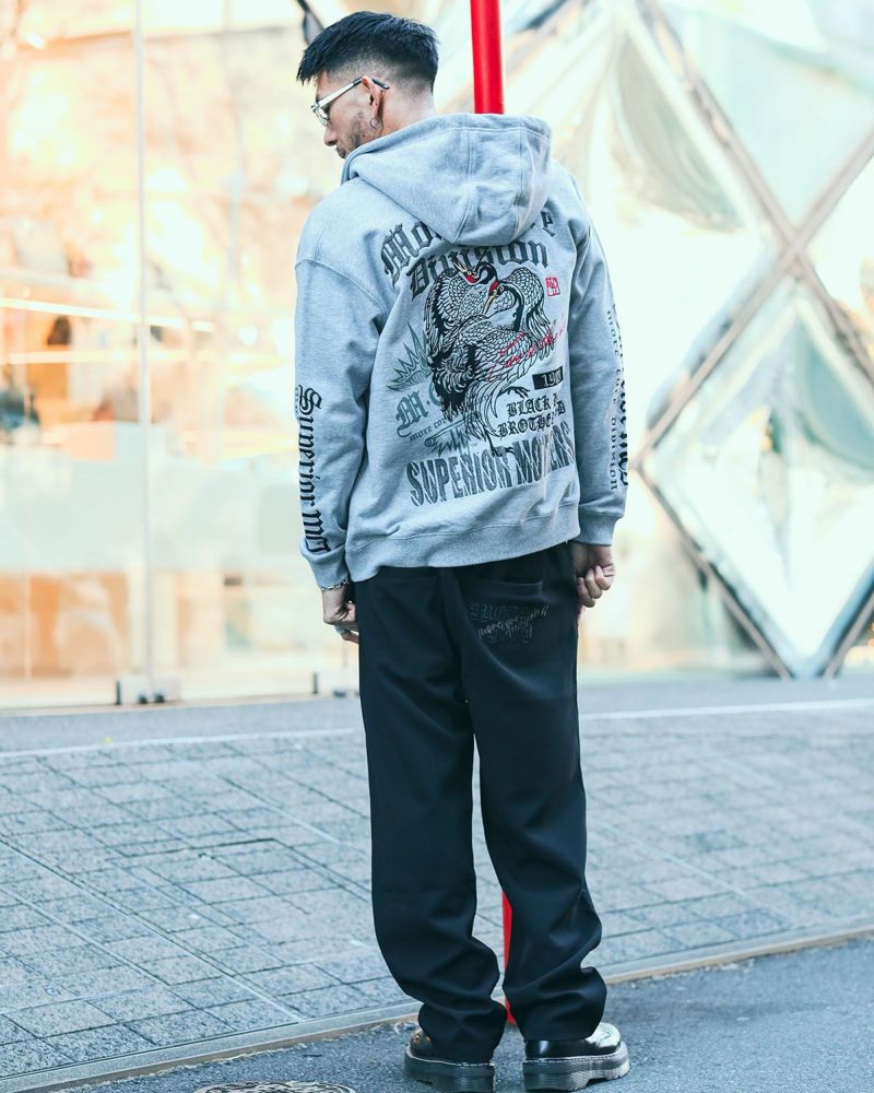 杢グレー:183cm(Lサイズ着用)