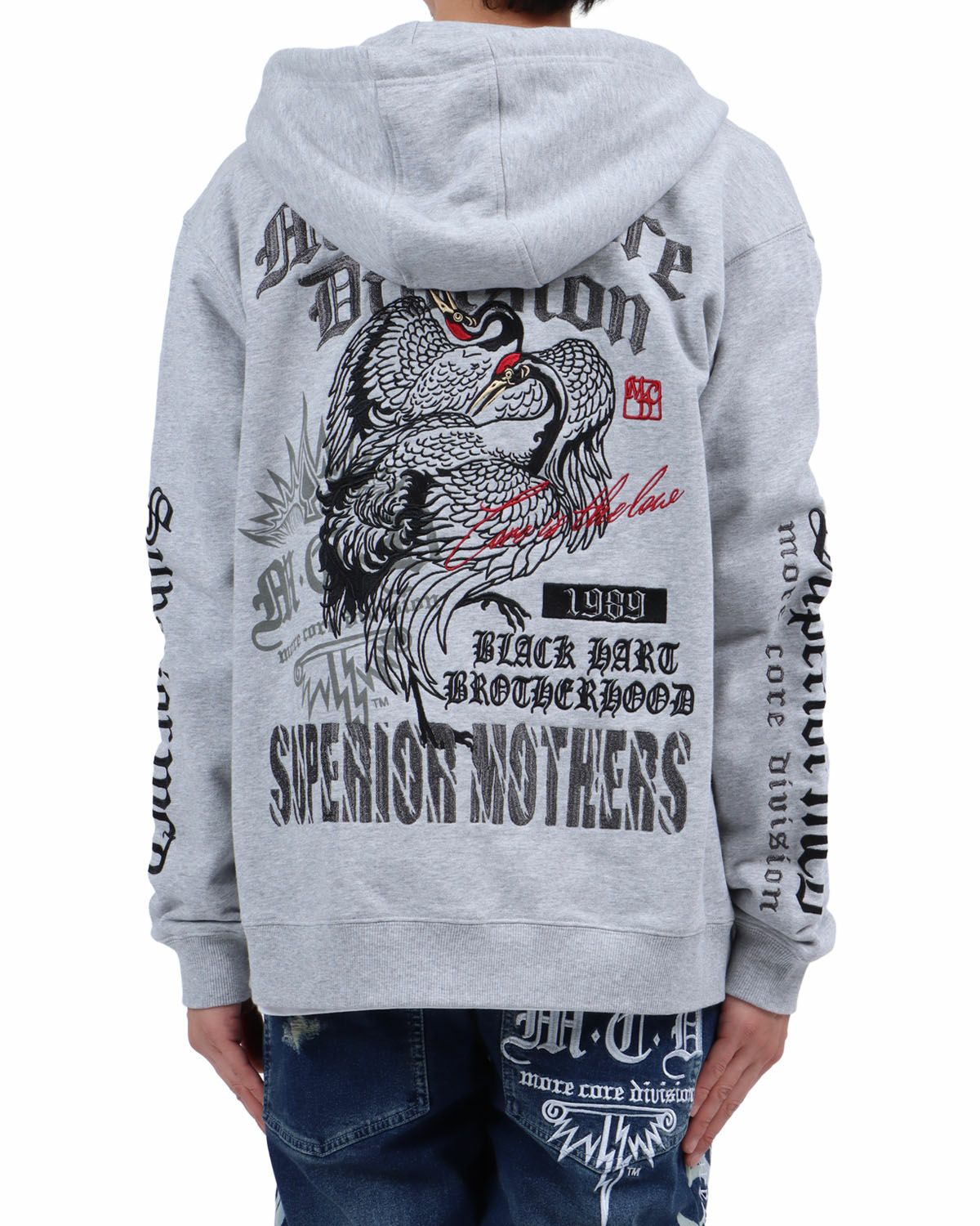 杢グレー：174cm62kg(Lサイズ着用)