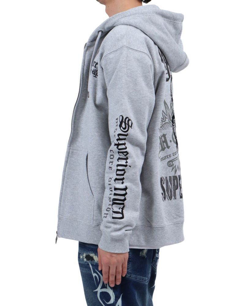 杢グレー：174cm62kg(Lサイズ着用)