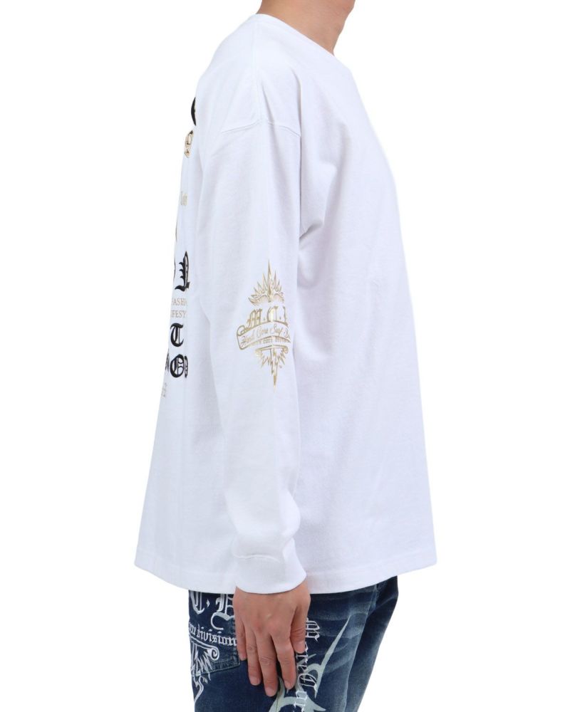 ホワイト：174cm62kg(Lサイズ着用)