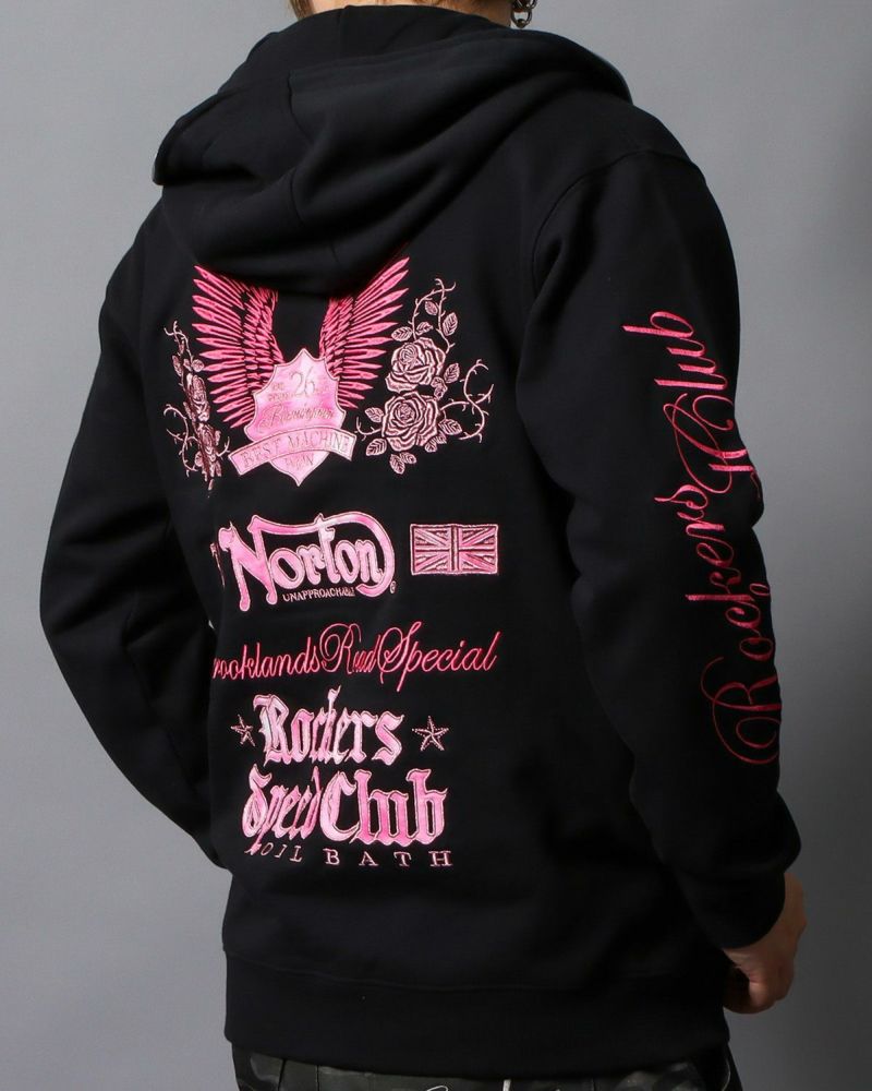 パーカー　ピンクブラック　専用 Norton] MAX ピンクメタル ZIPパーカー | PEET ONLINE STORE