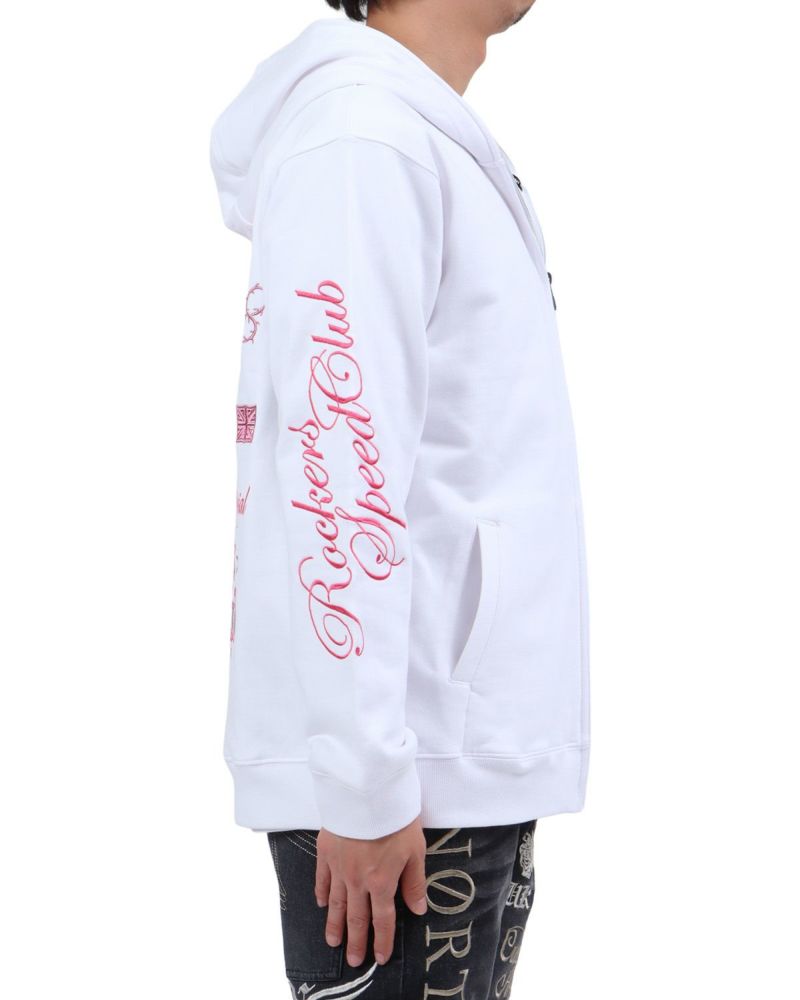 ホワイト：174cm62kg(Lサイズ着用)