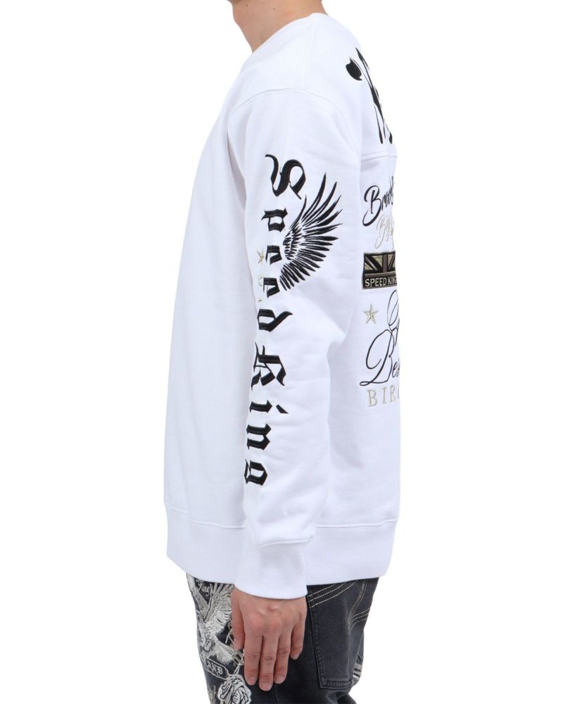 ホワイト：174cm62kg(Lサイズ着用)