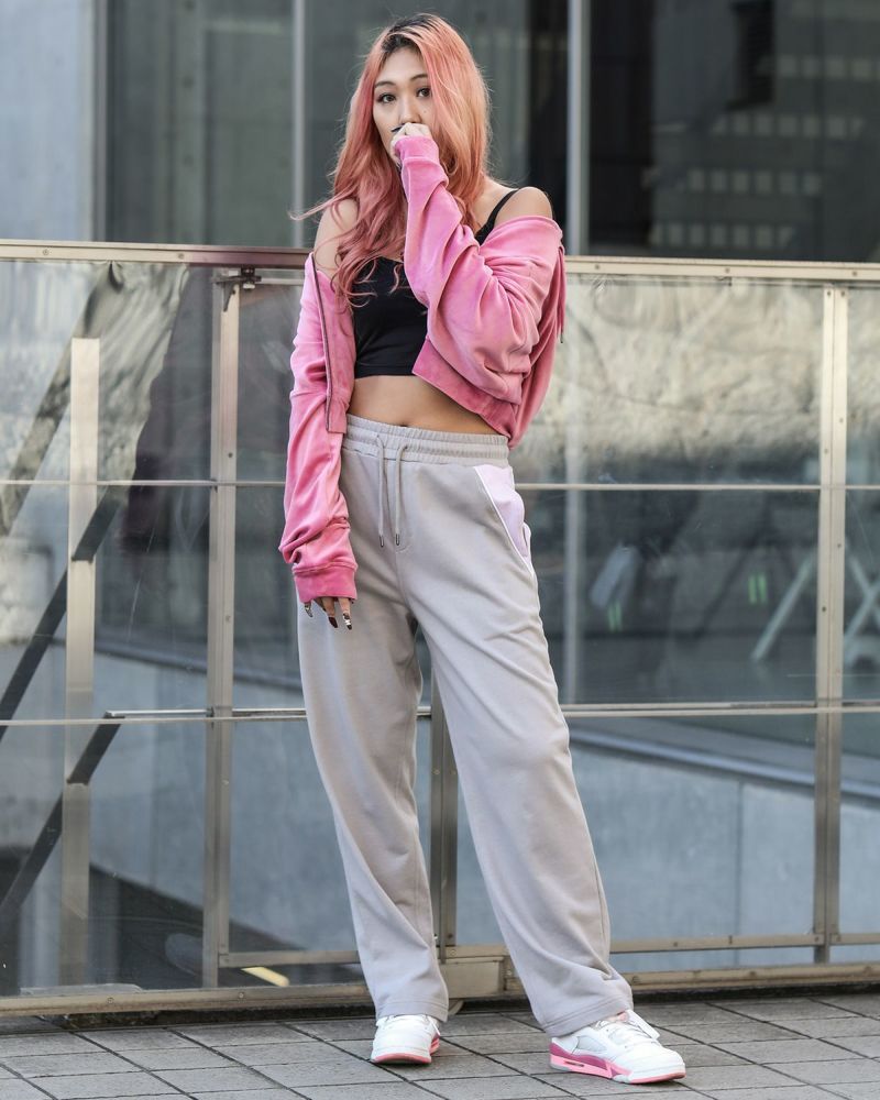 グレー：167cm(Lサイズ着用)