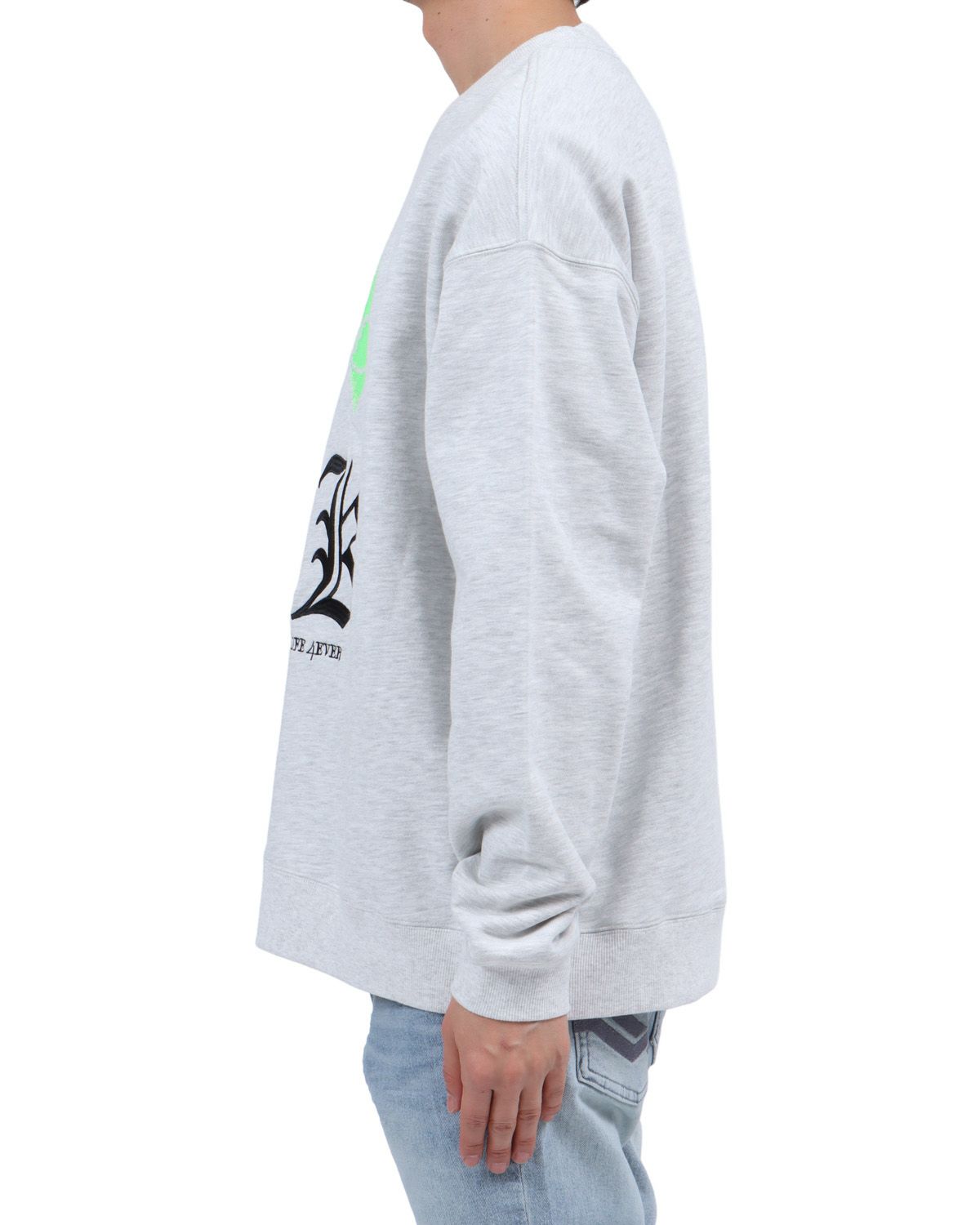 杢グレー：174cm62kg(Lサイズ着用)