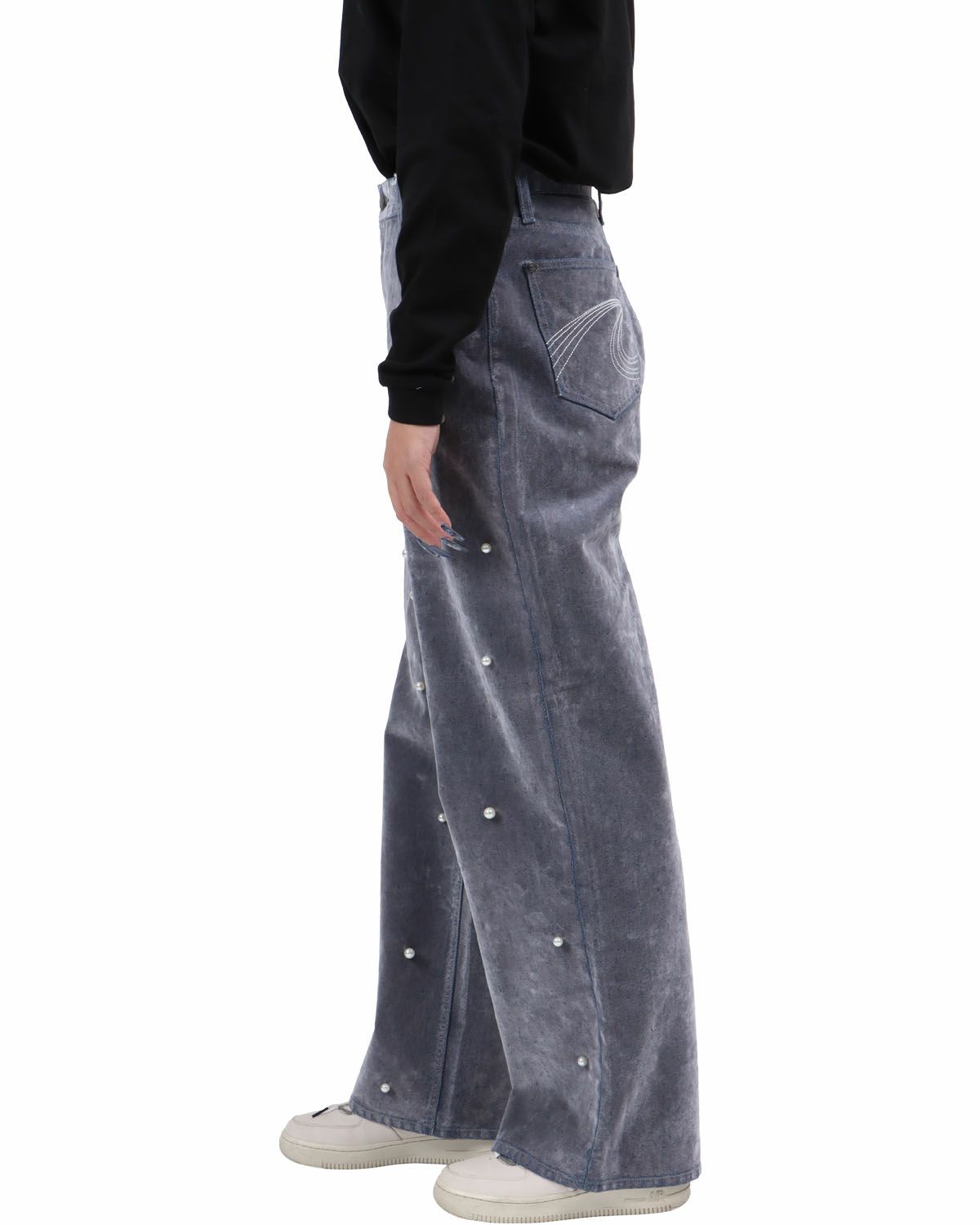 グレー：167cm(Lサイズ着用)