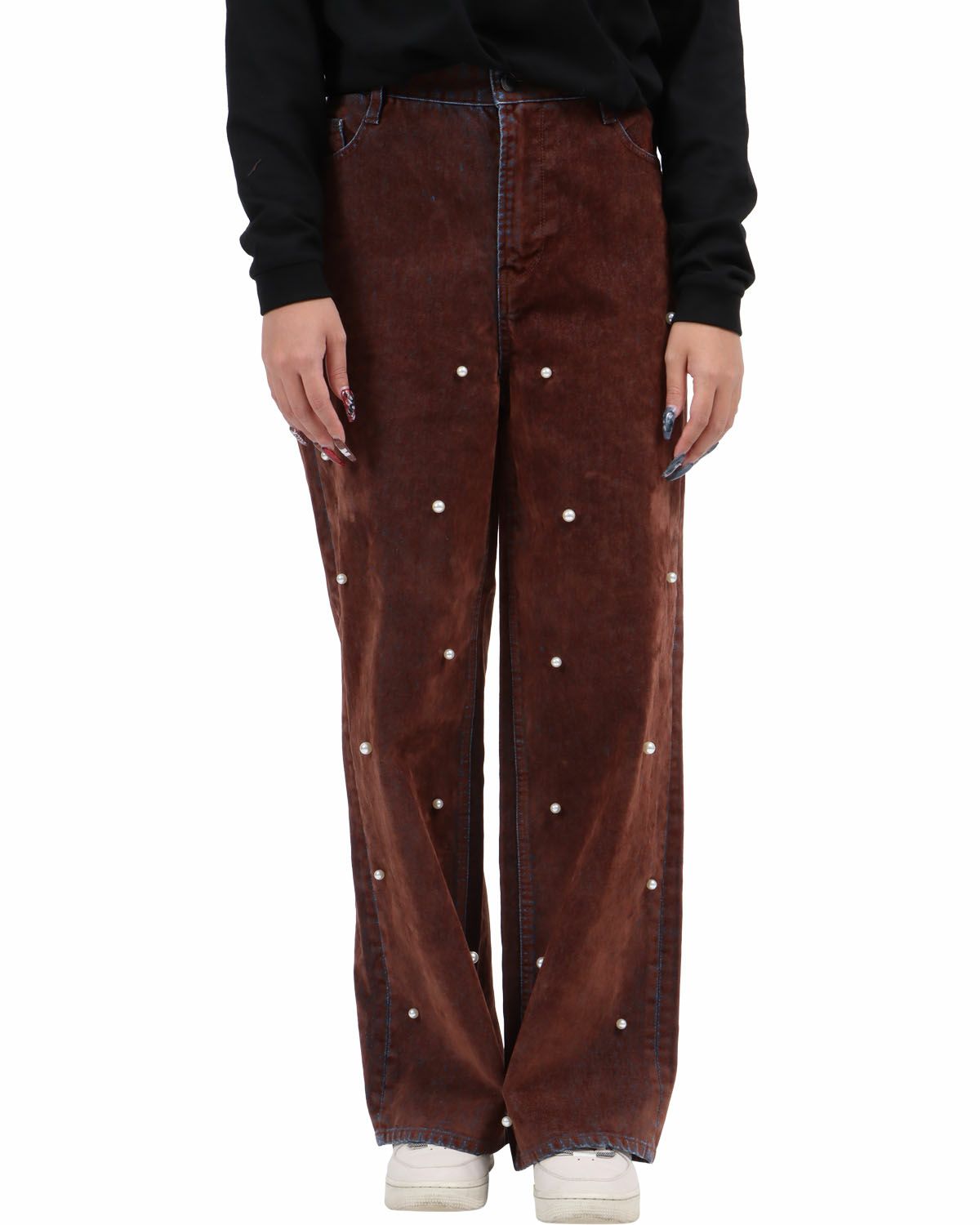 ブラウン：167cm(Lサイズ着用)