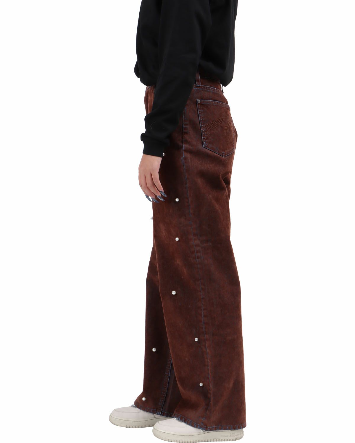 ブラウン：167cm(Lサイズ着用)