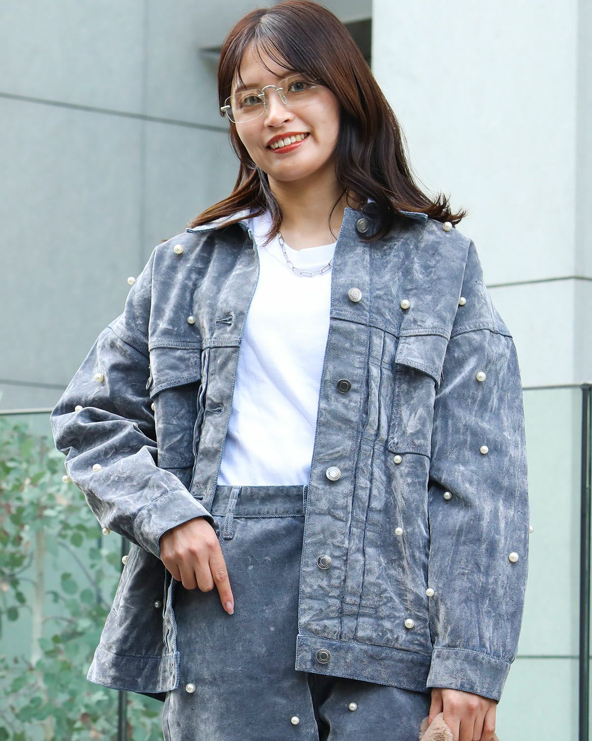 グレー：161cm(Mサイズ着用)