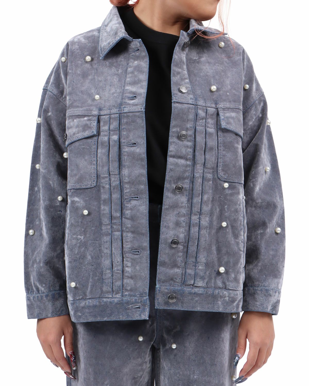 グレー：167cm(Lサイズ着用)