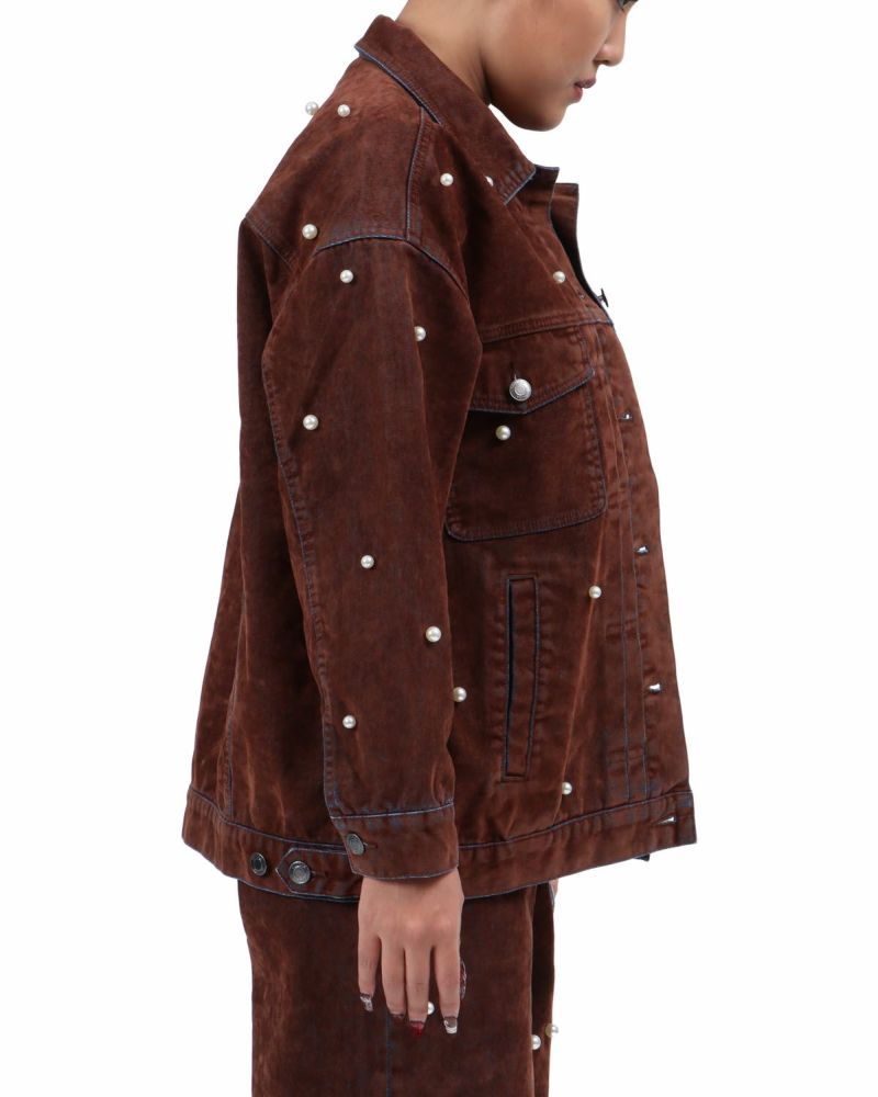 ブラウン：167cm(Lサイズ着用)