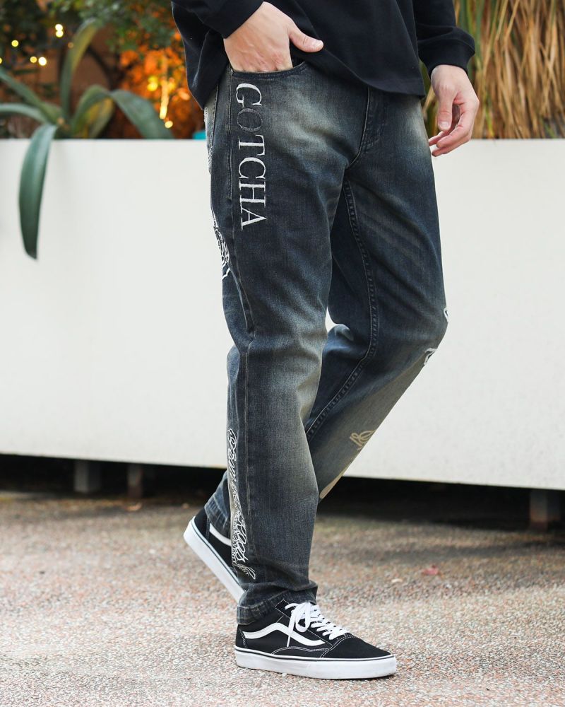 インディゴ：180cm/70kg(Lサイズ着用)