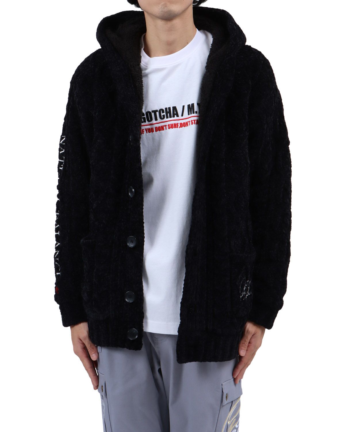 ブラック：183cm62kg(Lサイズ着用)