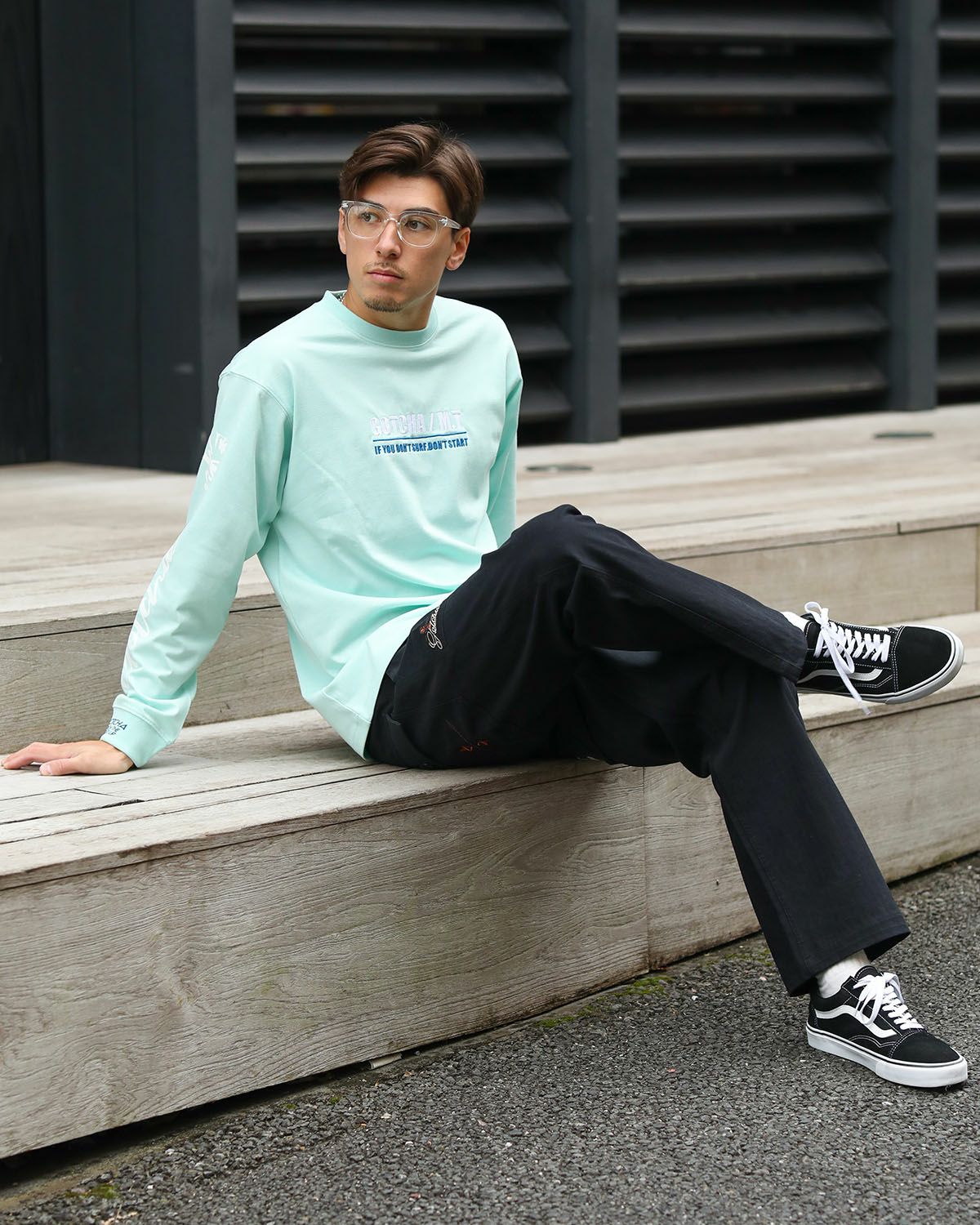 ミントグリーン：180cm/70kg(Lサイズ着用)