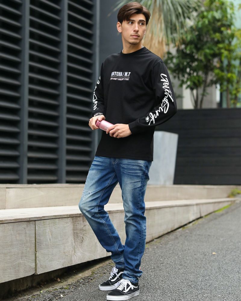 ブラック：180cm/70kg(Lサイズ着用)