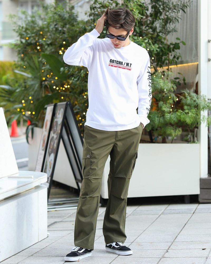 ホワイト：180cm/70kg(Lサイズ着用)