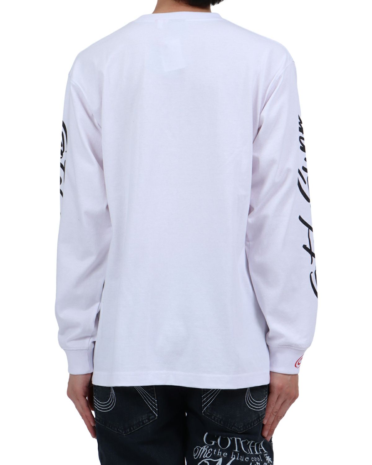 ホワイト：174cm62kg(Lサイズ着用)