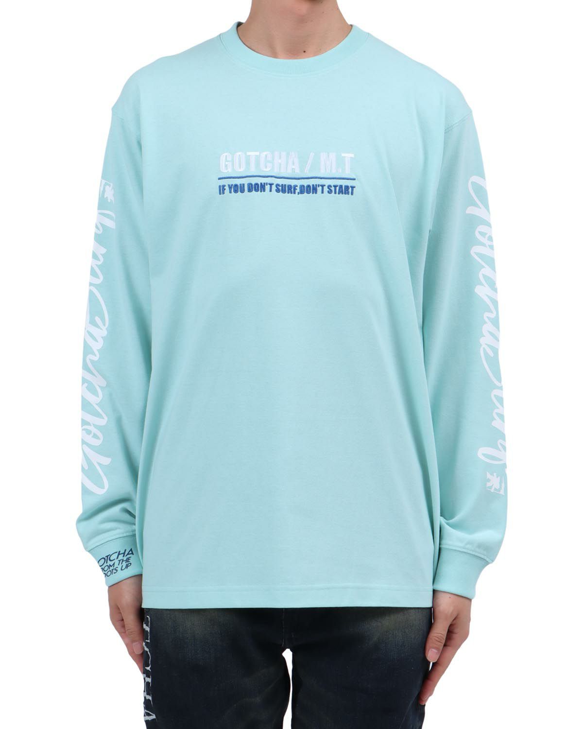 ミントグリーン：174cm62kg(Lサイズ着用)