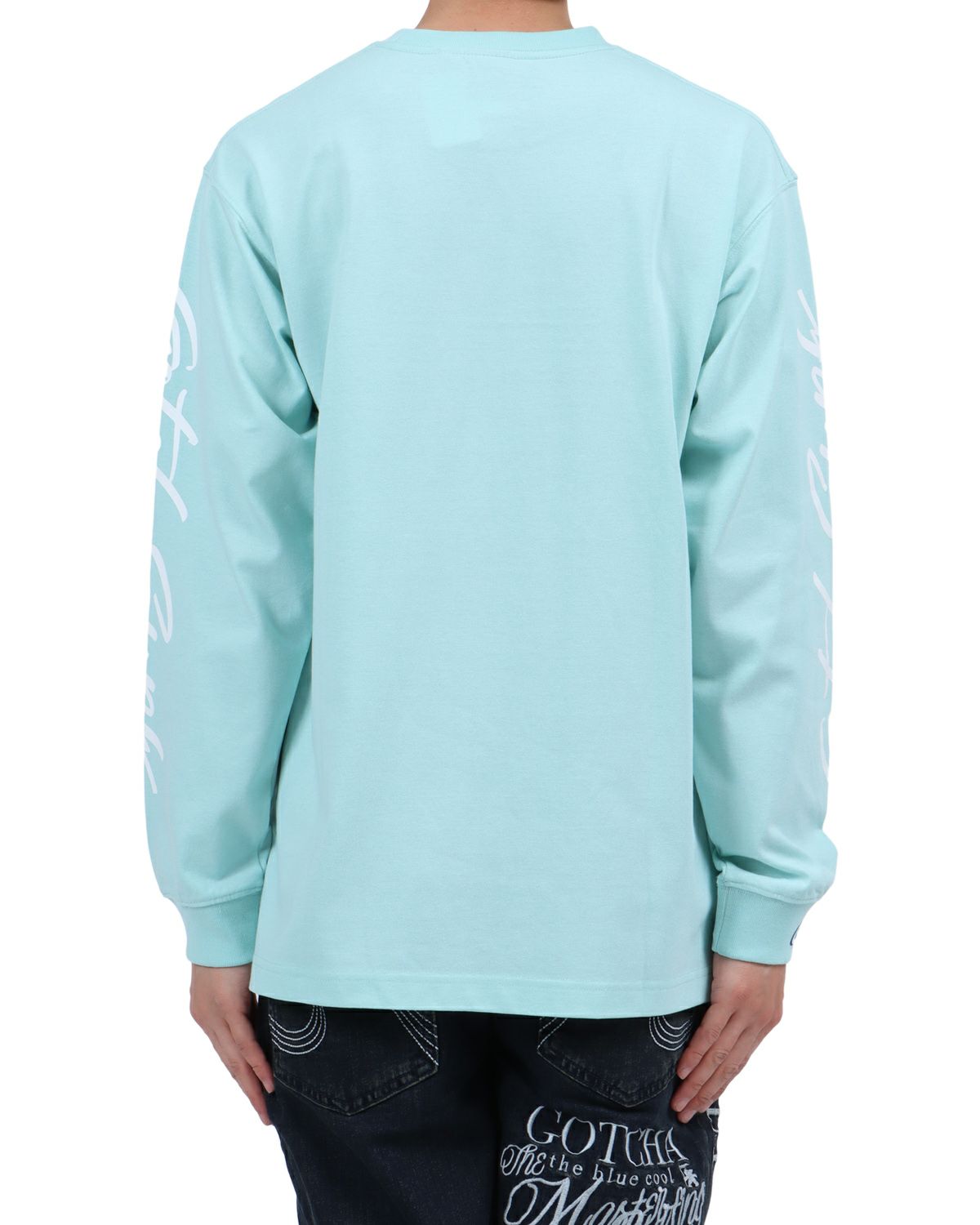 ミントグリーン：174cm62kg(Lサイズ着用)