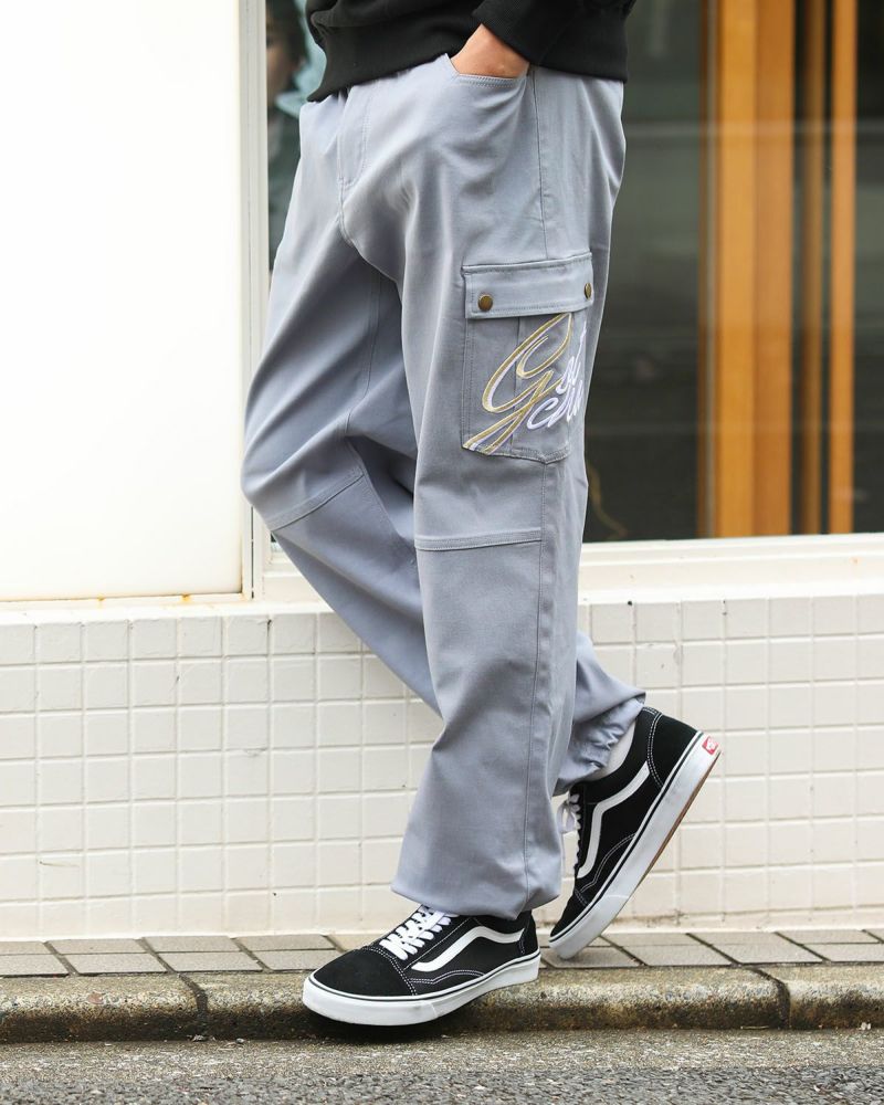 グレー：180cm/70kg裾絞りVer.(Lサイズ着用)