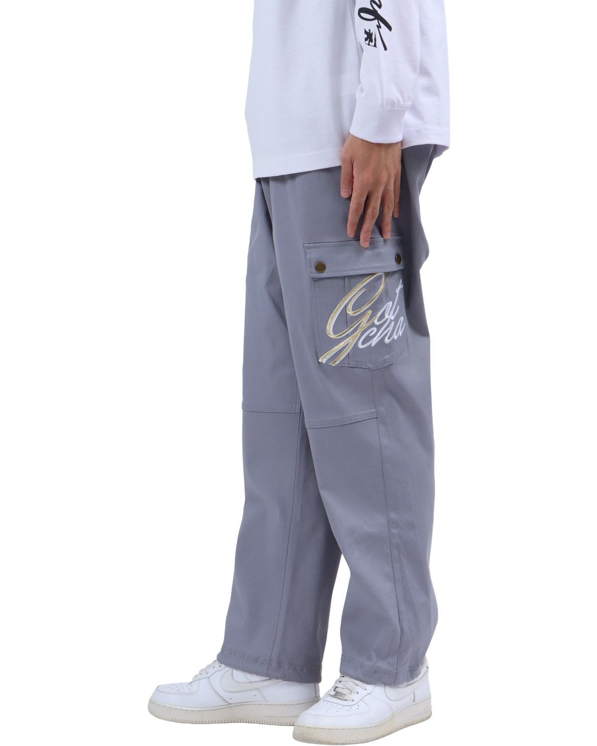 グレー：183cm62kg(Lサイズ着用)