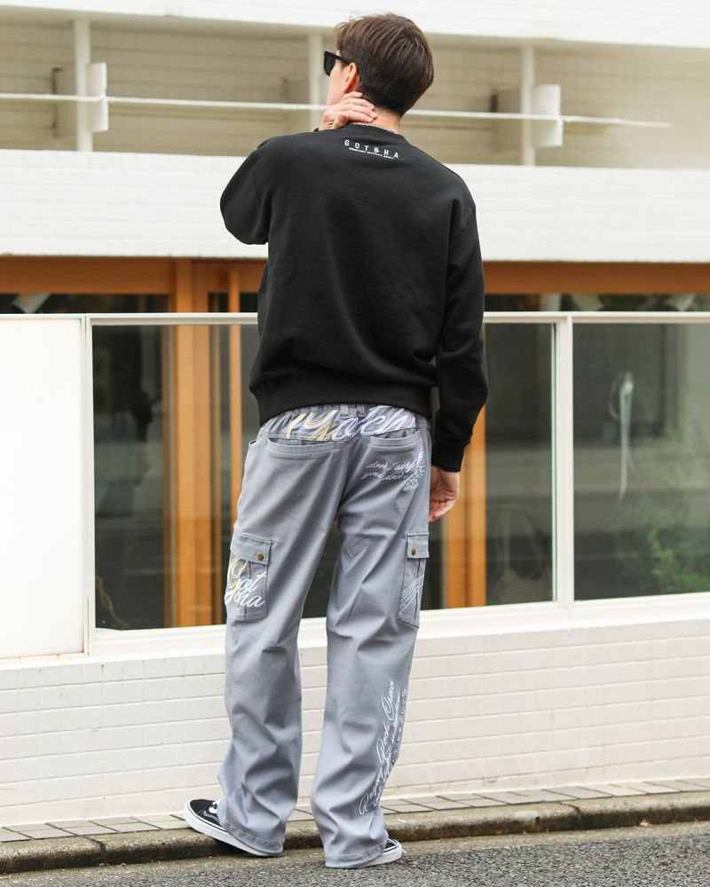 グレー：180cm/70kg(Lサイズ着用)