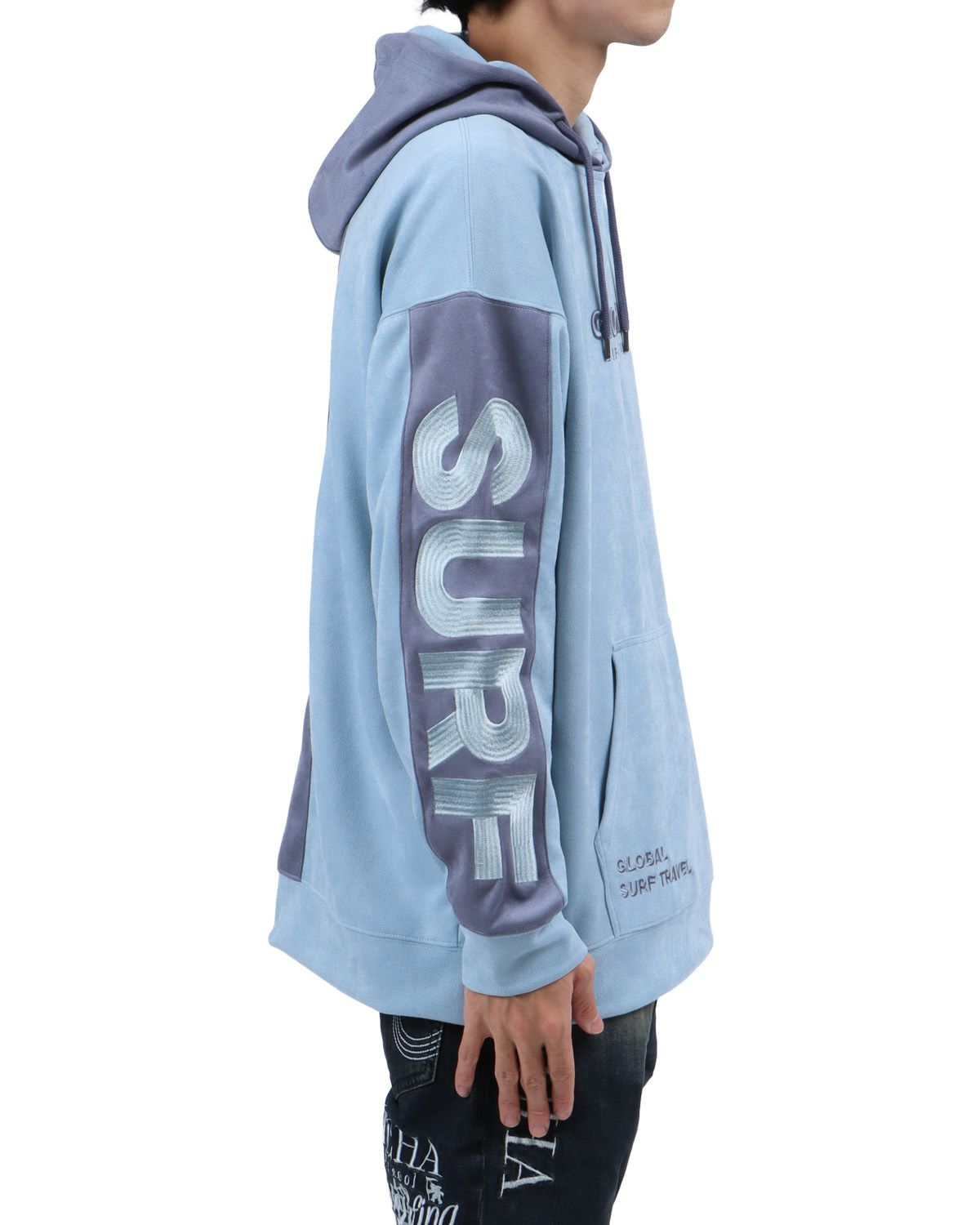 ブルー：183cm62kg(Lサイズ着用)