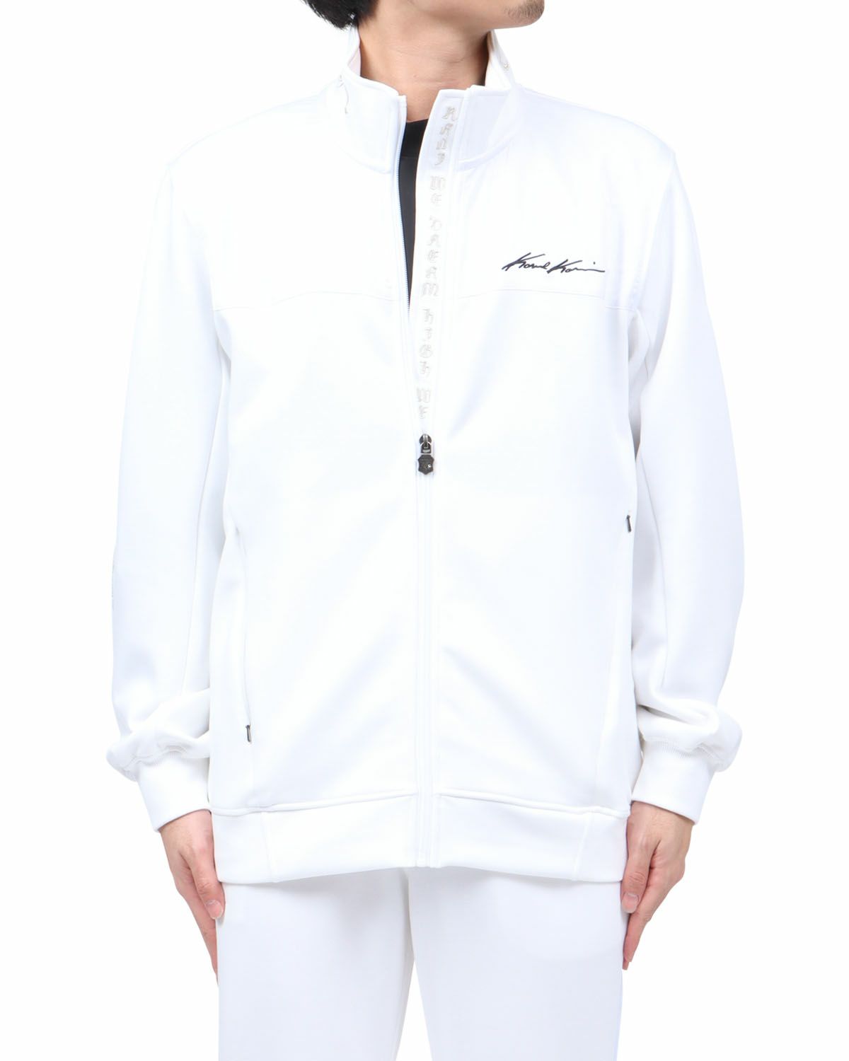 ホワイト：173cm63kg(Lサイズ着用)