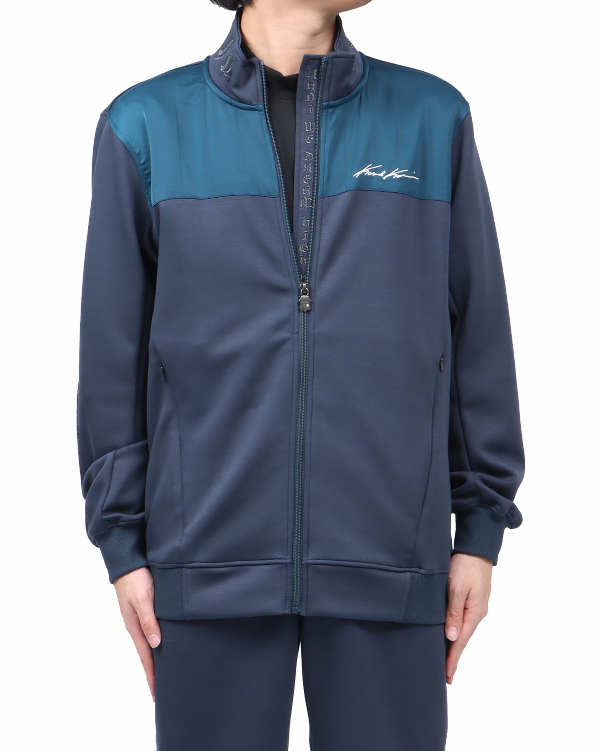 ダークグリーン：173cm63kg(Lサイズ着用)