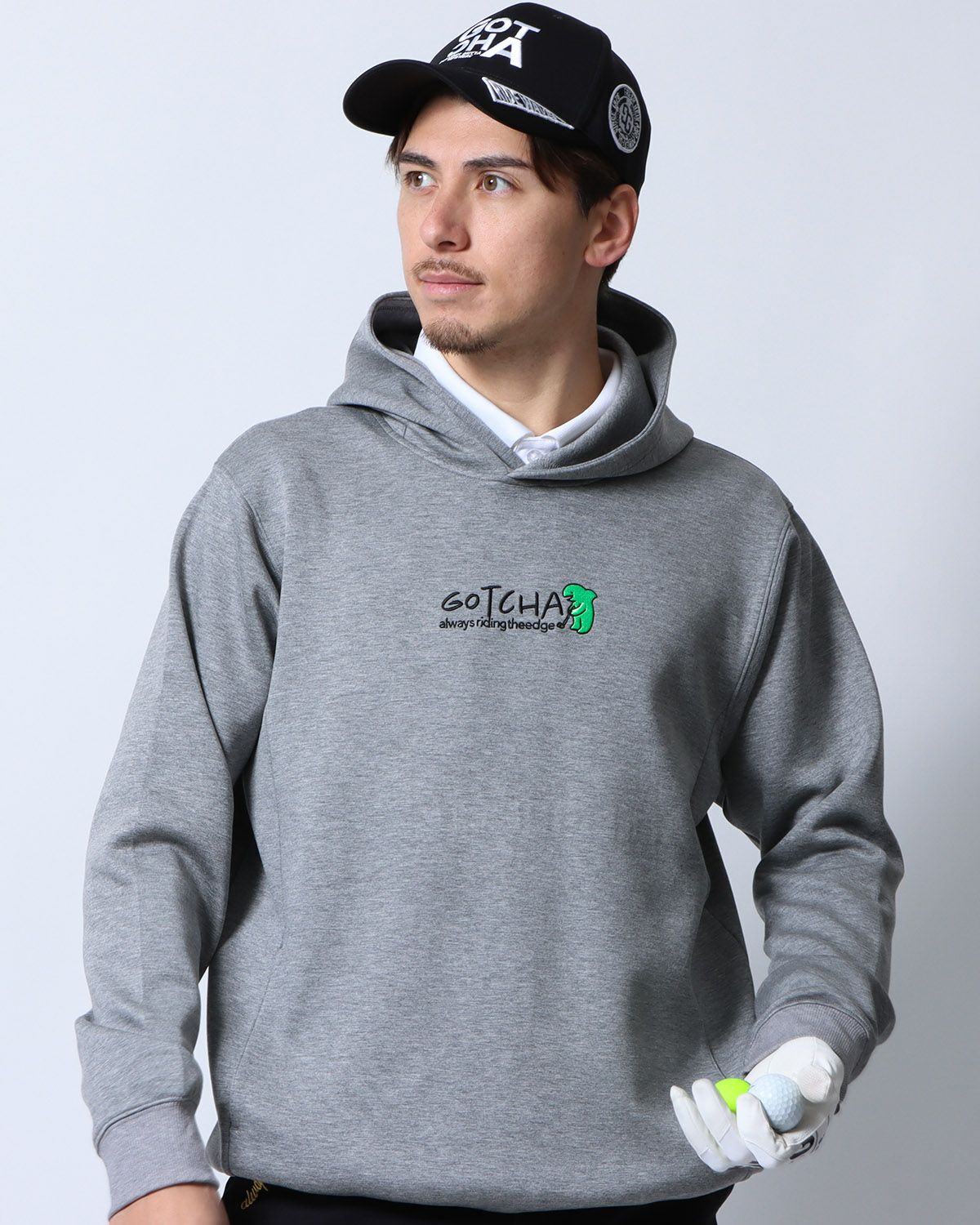 杢グレー：180cm/70kg(Lサイズ着用)