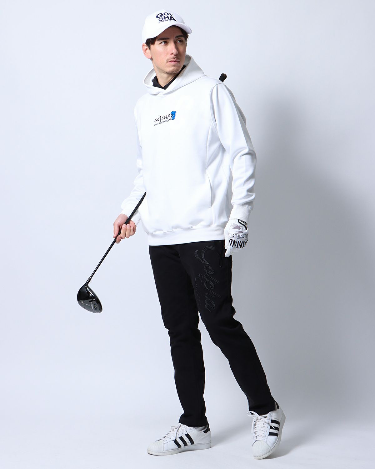 ホワイト：180cm/70kg(Lサイズ着用)